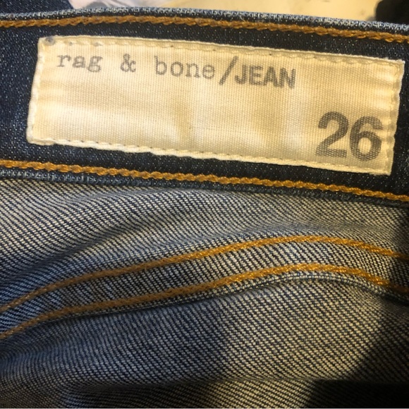 ❤️Rag & Bone Skinny Dark Wash Blue Jeans Parliament Size 26 - Picture 7 of 9